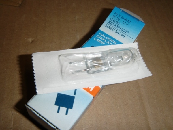 64610 HLX XENOPHOT 50W 12V G6,35 Halogen-Stiftlampe (NAED 54249-0)